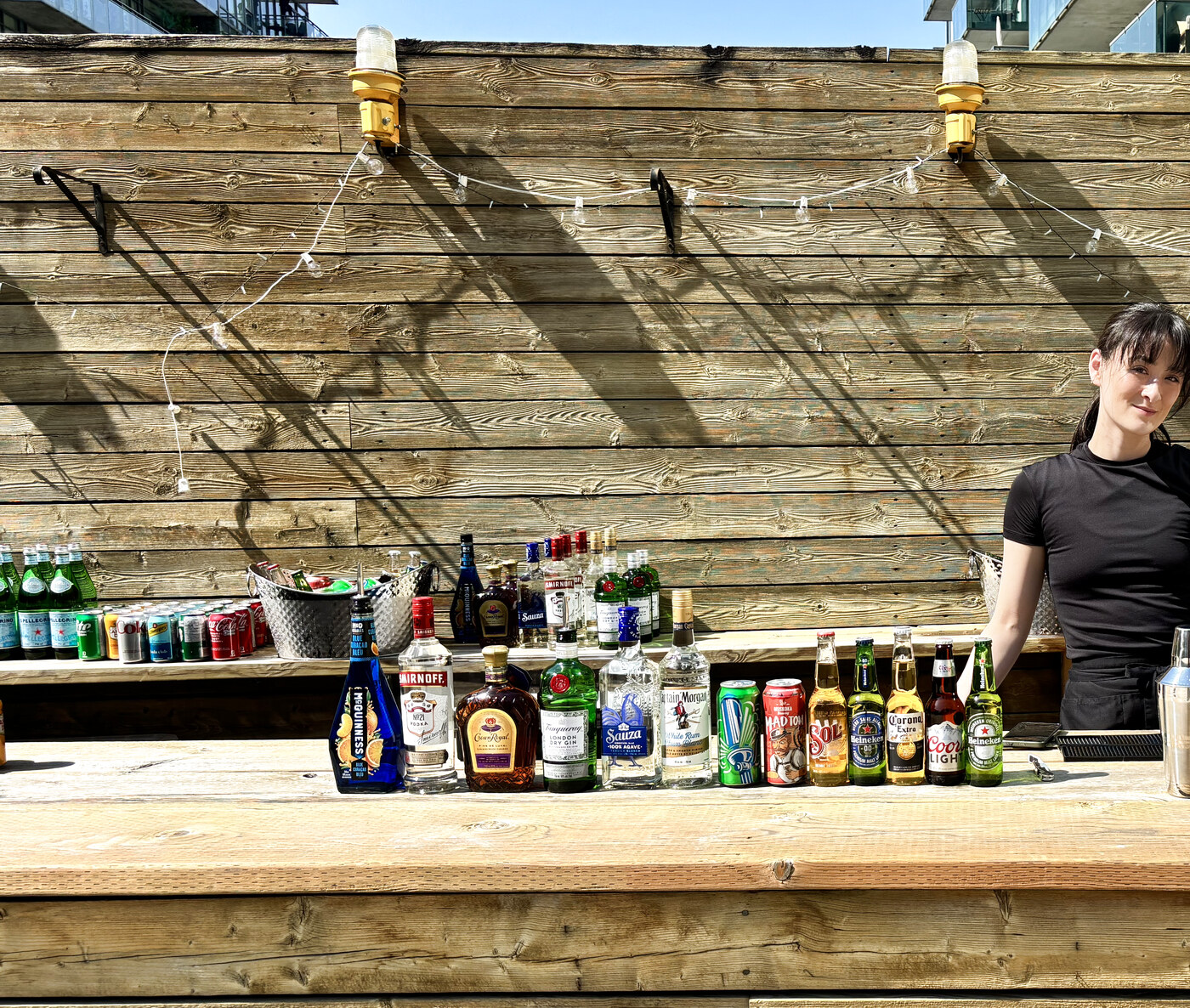 T.O. Bar Co. mobile bar setup at a rooftop event
